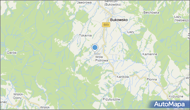 mapa Wola Piotrowa, Wola Piotrowa na mapie Targeo